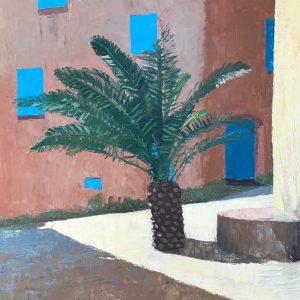 Rick Matear Palm in Courtyard oil on linen 87x66cm $3600